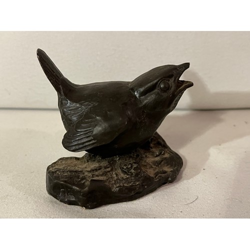 1386 - Heredities by Vik Hayton Bronze resin Wren figurine