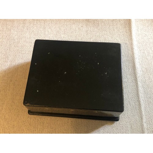 1414 - A beautiful Palekh Russian lacquered painted cigarette box with warrior riding a horse in full armou... 