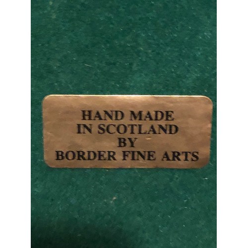 1425 - Border Fine Arts Jack Russel mother and pups. Signed Mairi Lang Hunt