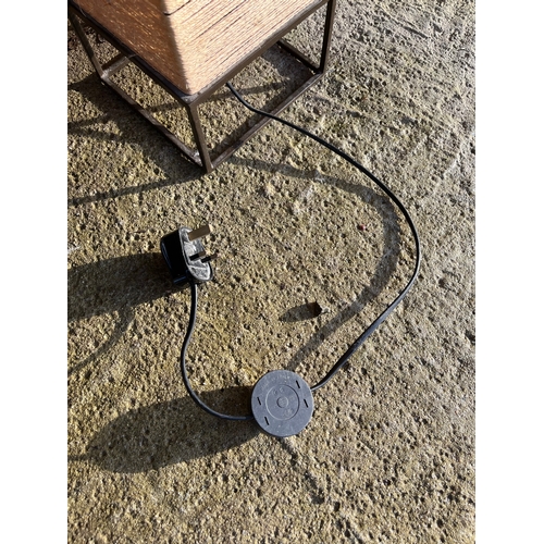 1463 - Retro hemp and metal lamp