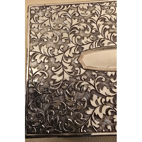 1593 - Comers Silver plated cigarette box, 12 x 9cm