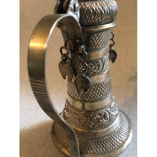 1600 - OMANI Silver Islamic OMAN Persian Arabic DALLAH COFFEE TEA POT 21.5cm tall. 358.7 grams. Requires a ... 