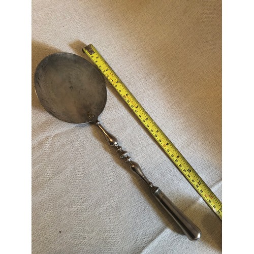 1602 - A large 19th century silver serving spoon, likely United Arab Emirates, marked in Arabic and tested ... 