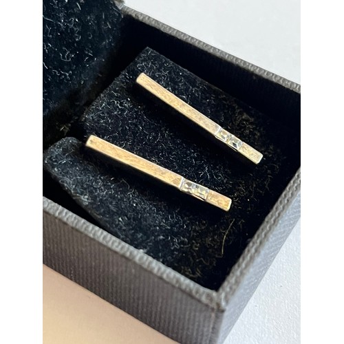 1723 - Pair of silver bar earrings