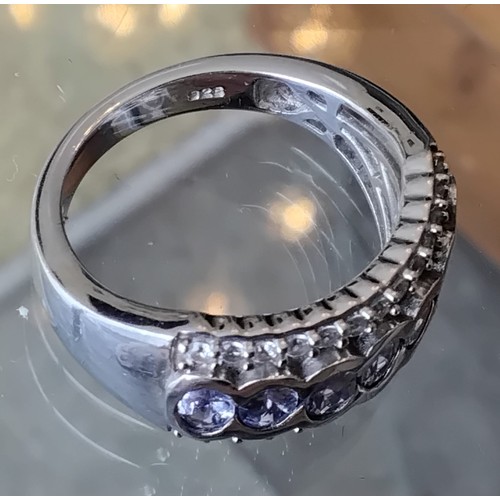 1726 - Stunning silver and tanzanite...size  Q