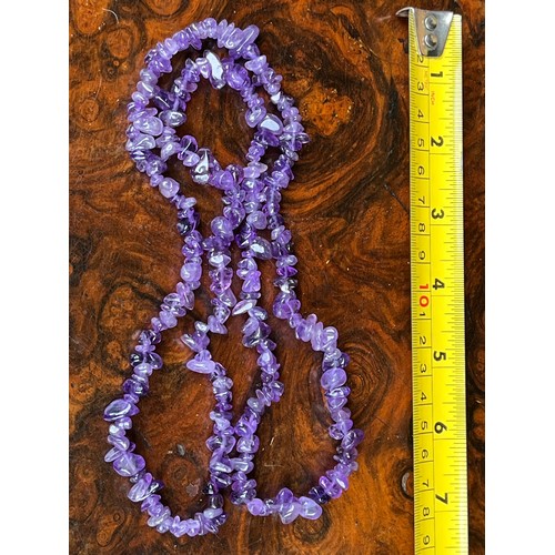 1738 - Amethyst chip necklace