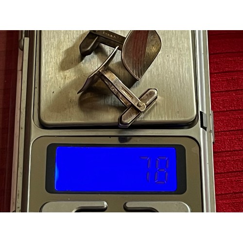 1789 - Pair of silver cufflinks 7.6g