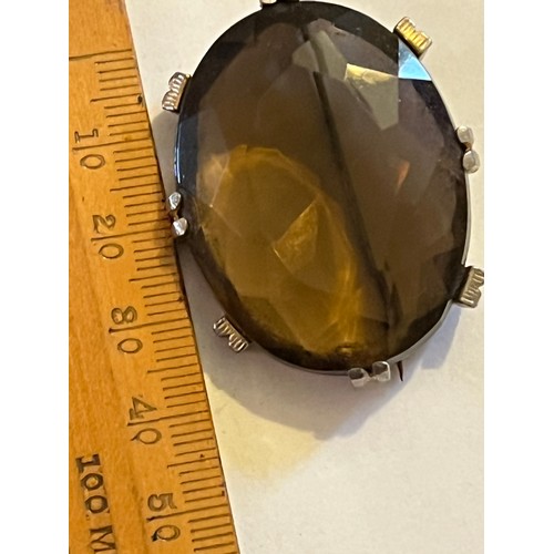 1794 - Brandy Citrine stone set in a yellow metal frame