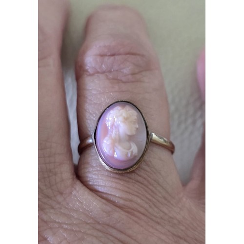 1814 - 9k and shell cameo size p.5