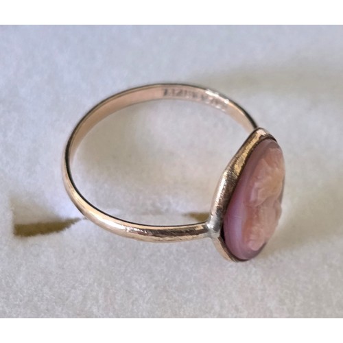 1814 - 9k and shell cameo size p.5