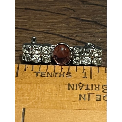 1817 - Rhinestone bar brooch