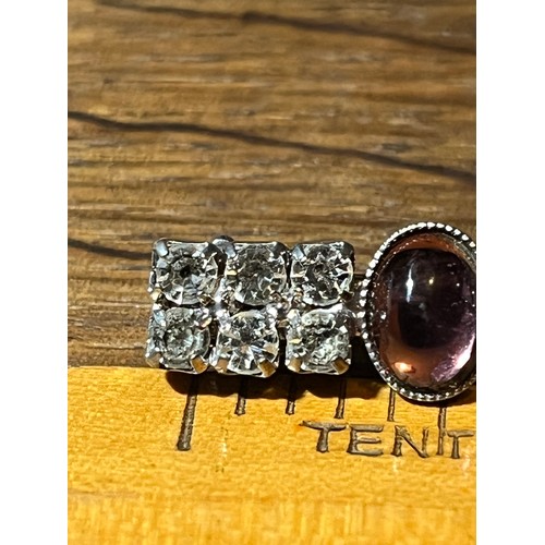 1817 - Rhinestone bar brooch