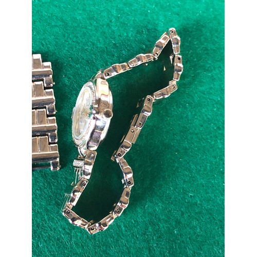 1906 - Jean Marc quartz watch in gold plate and bling.