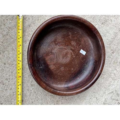 1915 - African tribal hand carved hardwood bowl