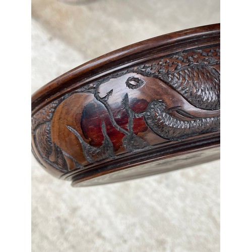 1915 - African tribal hand carved hardwood bowl