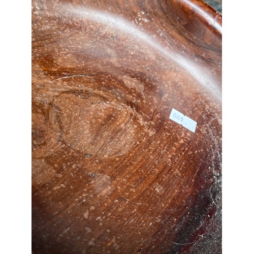 1915 - African tribal hand carved hardwood bowl