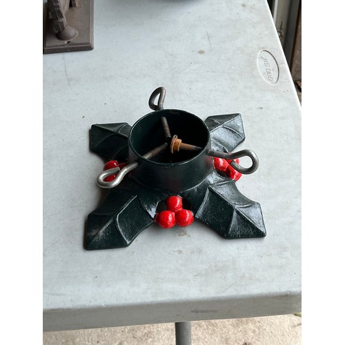 1932 - Christmas tree stand. Painted Cast iron