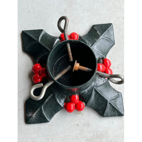 1932 - Christmas tree stand. Painted Cast iron