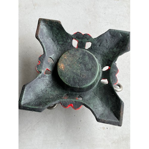 1932 - Christmas tree stand. Painted Cast iron