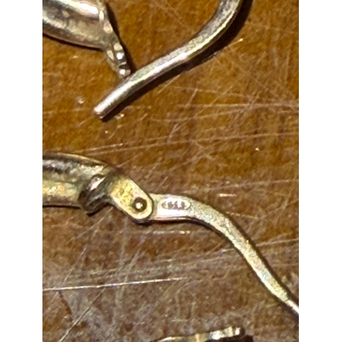 10 - Gold plated 925 silver hoop earrings