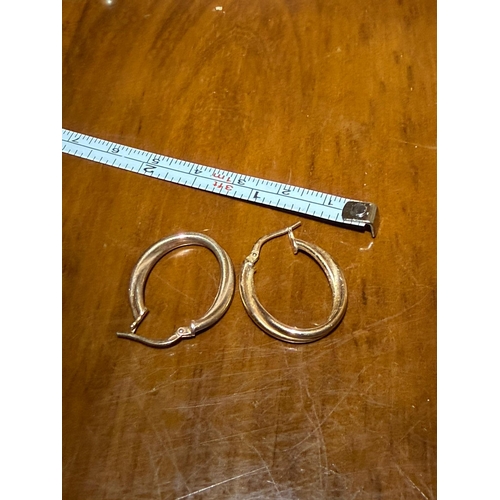 10 - Gold plated 925 silver hoop earrings