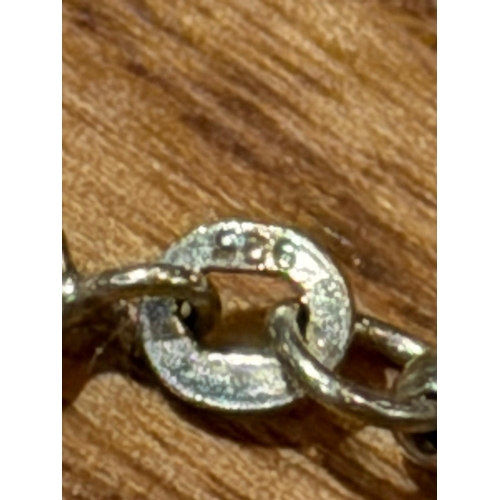 55 - Crystal pendant and silver chain