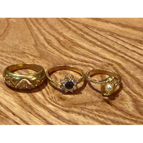 56 - Three costume rings
