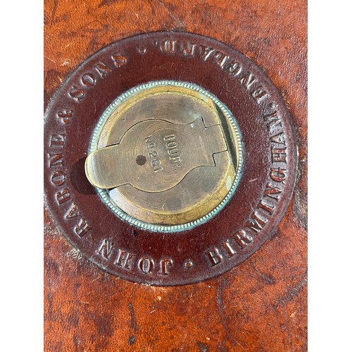 49 - Rare John Rabone & sons 100ft leather bound tape No. 281