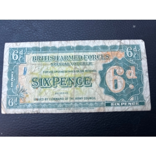 WW2 British Armed Forces Special Voucher – 6 Pence (6d), issued by ...