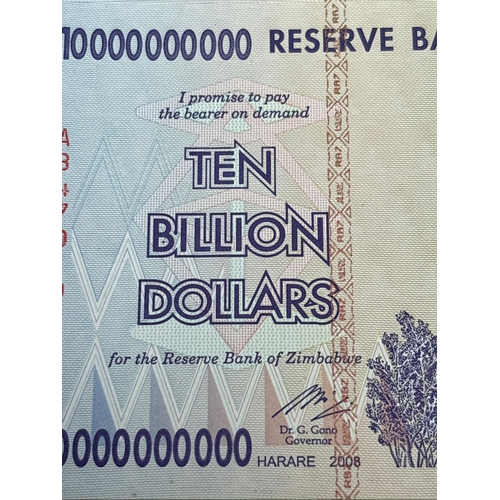 Zimbabwe Hyperinflation Banknotes – Billion Dollar Set (2008 Crisis ...