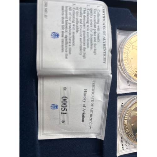 327 - HISTORY OF AVIATION — COMPLETE MEDAL SET  A handsome limited-edition collection of 11 proof-finish c... 