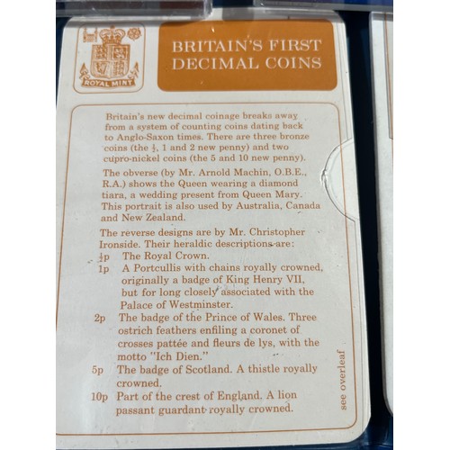 A small collection of 1st decimal British coins and commemorative crowns
