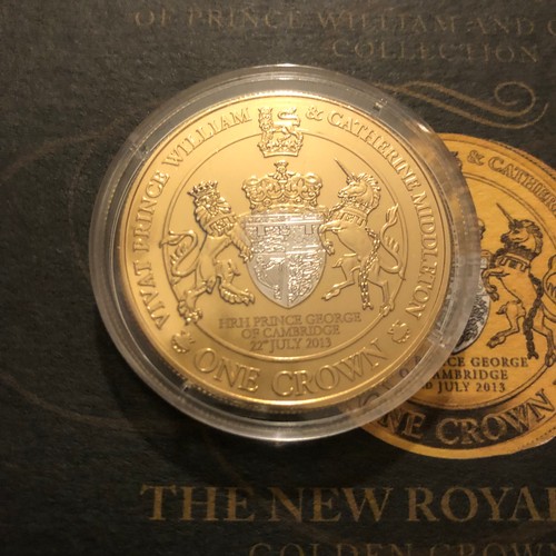 763 - 3 x Gold layered crowns with rhodium detail. The new royal Prince/ Royal engagement/ Royal wedding.