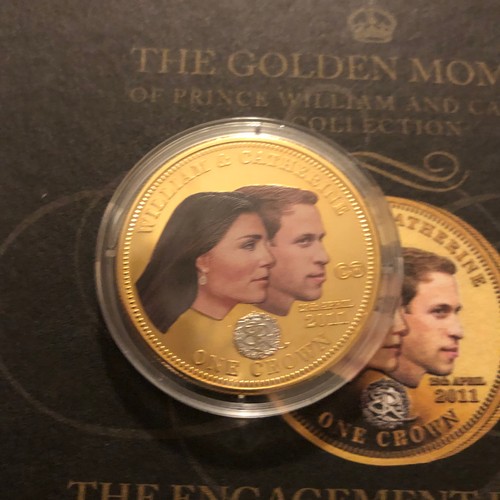 763 - 3 x Gold layered crowns with rhodium detail. The new royal Prince/ Royal engagement/ Royal wedding.