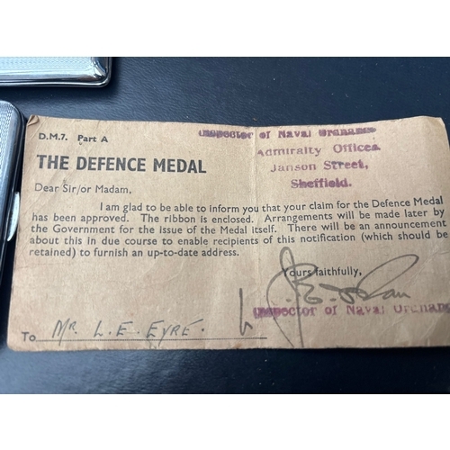 837 - Attributed WW1 1914 Star Trio & WW2 Defence Medal Family Archive — Driver L. Eyre, A.S.C. A fully do... 