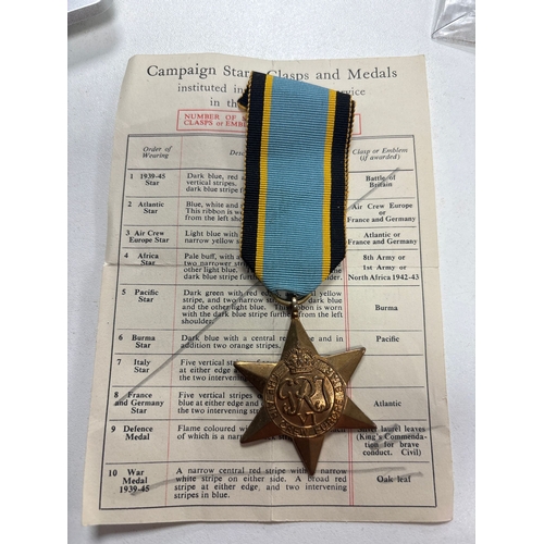 855 - Copy Air Crew Europe Star (1939–45) WWII British campaign star awarded to RAF and Allied aircrew for... 