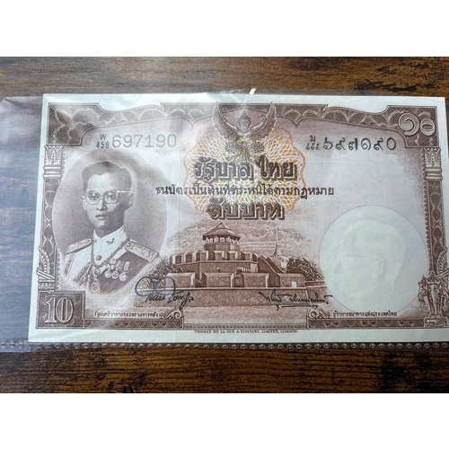 85 - Thailand 10 Baht Banknote – King Bhumibol Adulyadej (Rama IX) Vintage Thai 10 Baht banknote featurin... 