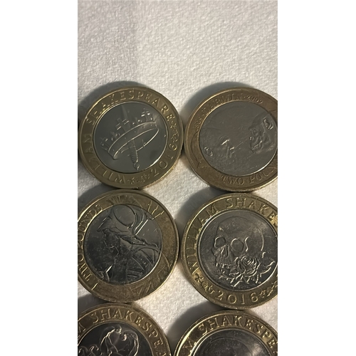 97 - UK £2 Coin Collection – 9 Mixed quality Commemorative Coins (as pictured) F