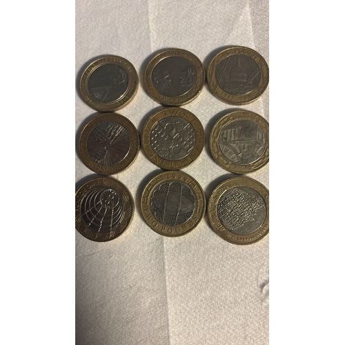 99 - UK £2 Coin Collection – 9 Mixed Commemorative Coins (as pictured) D