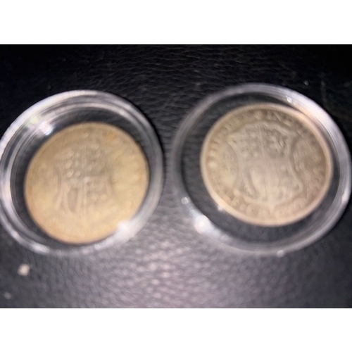 108 - Two George V Silver Half Crowns – 1928 & 1929 – British Pair  A matched pair of original British hal... 