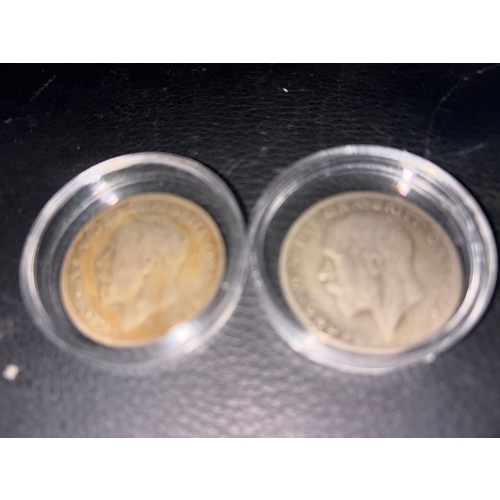 108 - Two George V Silver Half Crowns – 1928 & 1929 – British Pair  A matched pair of original British hal... 