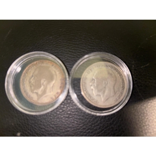 109 - Two George V Silver Half Crowns – Early 20th Century – British Pair  A pair of original British half... 