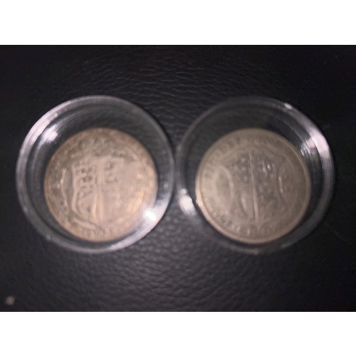 109 - Two George V Silver Half Crowns – Early 20th Century – British Pair  A pair of original British half... 