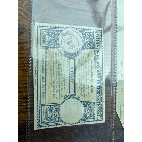 120 - Great Depression US Pay Warrants & International Reply Coupon – Charleston SC 1932–1938 A small but ... 