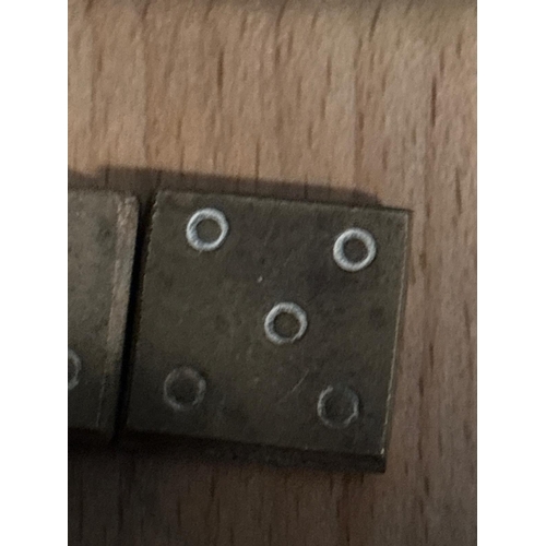 739 - Pair of Antique Brass Trade Weights (Dice-Marked Type), c.18th–19th Century  A matched pair of small... 