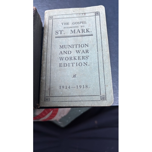 920 - WW1 War Workers’ Pocket Gospel & Prayer Book Set (1914–1918) Original wartime devotional set compris... 