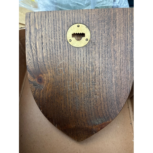 922 - Royal Auxiliary Air Force — No. 500 (County of Kent) Squadron Plaque Traditional carved wooden shiel... 