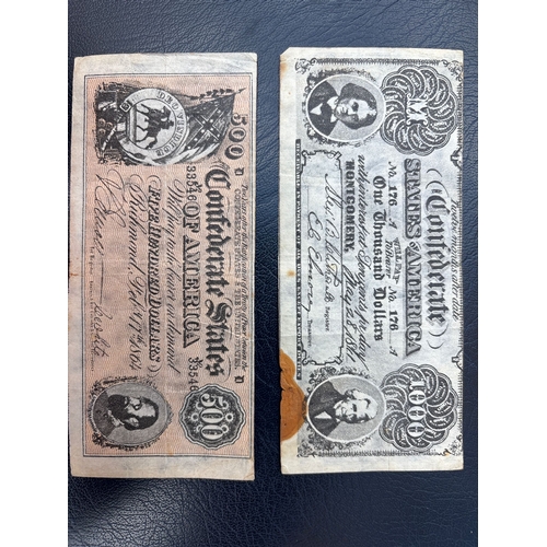 American Civil War Currency Reproductions – $500 & $1000 Confederate ...