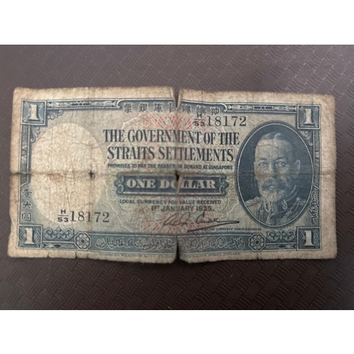 For a collector, rare item. Straits Settlements One Dollar Banknote ...