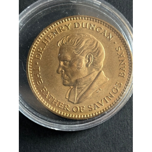 13 - rustee Savings Bank Week Medal 1960 – Rev. Henry Duncan  Commemorative bronze medal issued for Trust... 
